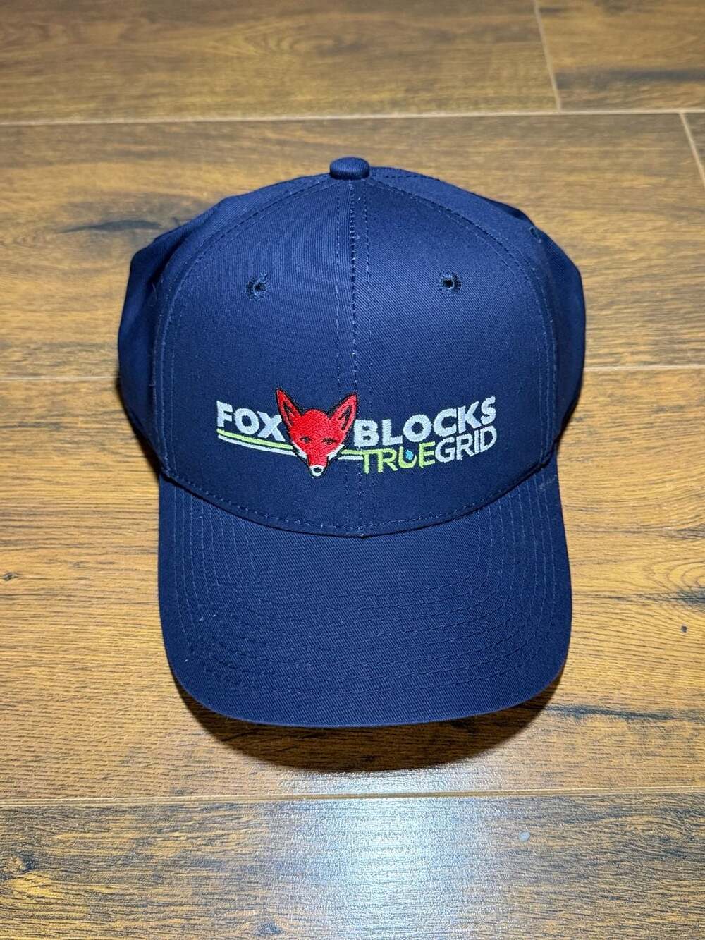 Outdoor Cap Fox Blocks Truegrid Embroidered Navy Blue Adjustable Hat